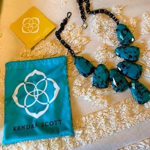 Kendra Scott Variegated Teal Magnesite Necklace